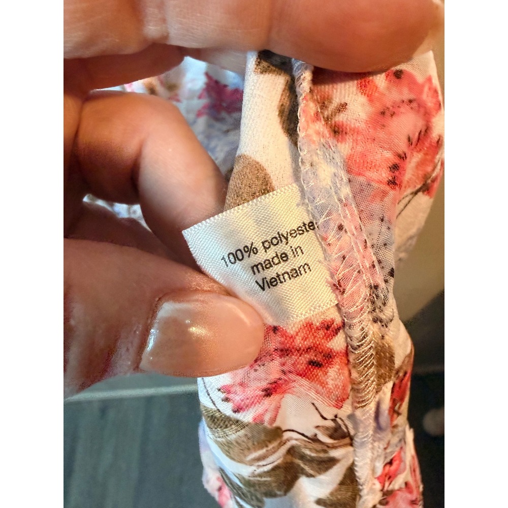 Lane Bryant Floral Wrap Tie‎ Front Blouse Plus Size 24 V Neck Long Sleeve - Picture 4 of 9